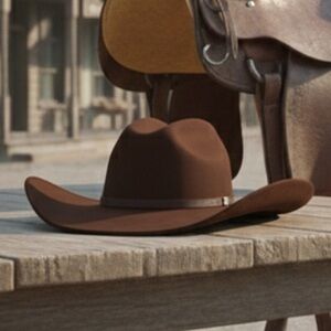 Brown Suede Cowboy Hat